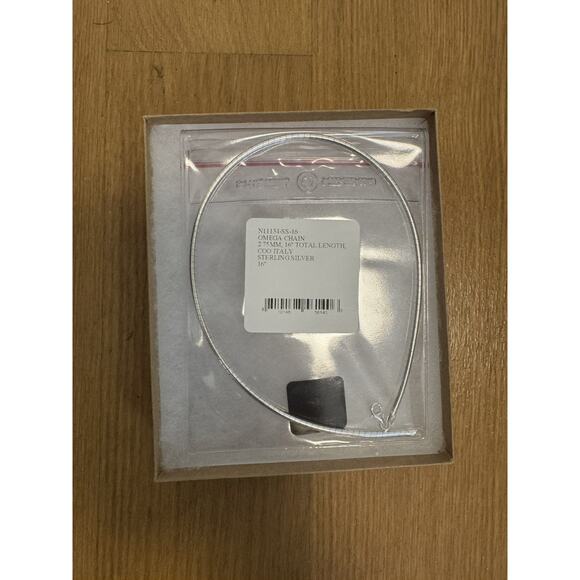 Loren Stewart Omega Chai Sterling Silver 16inches 3mm NWT MSRP: $202 - Picture 2 of 3